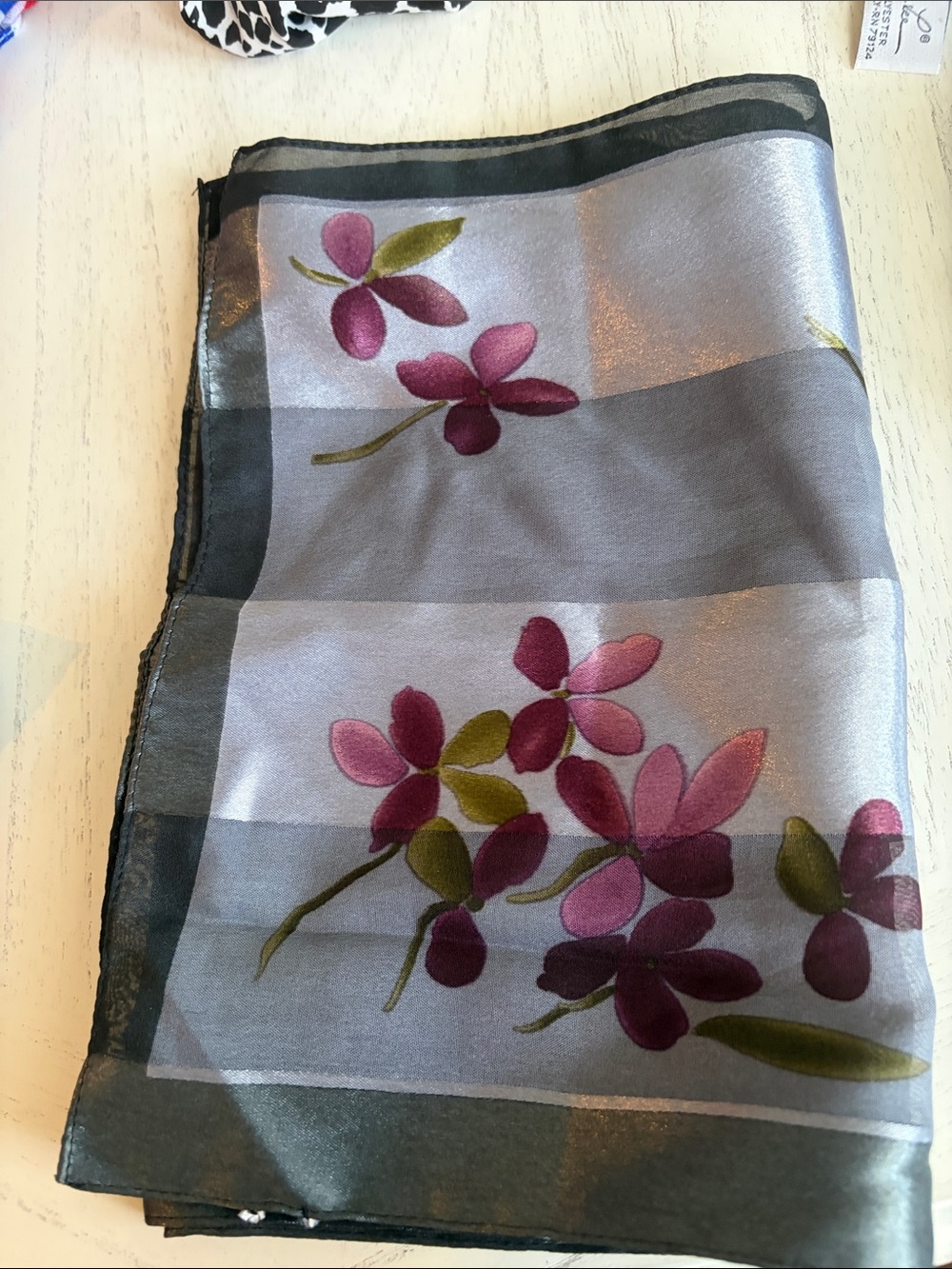 Assorted Mixed Pattern Scarves - Stripes, Leopard, Floral & Beaded - Picture 3 of 10